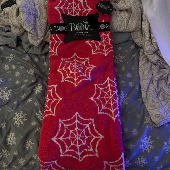 Halloween Pumpkin Pink White 50"x70" blanket - Picture 2 of 5